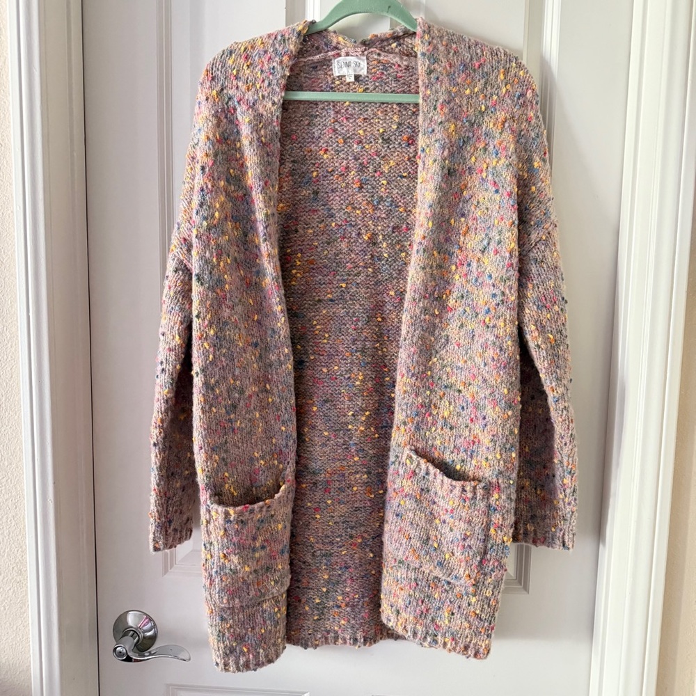 NWOT • Sienna Sky Colorful Confetti Chunky Knit Cardigan - Picture 3 of 7